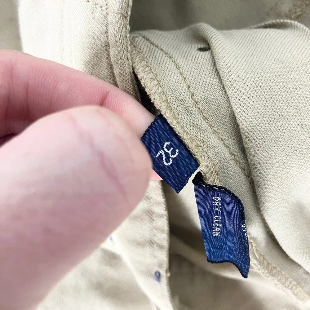 Polo Ralph Lauren Shorts Mens 32 Tan Cargo Silk Linen Cotton Drawstring Resort